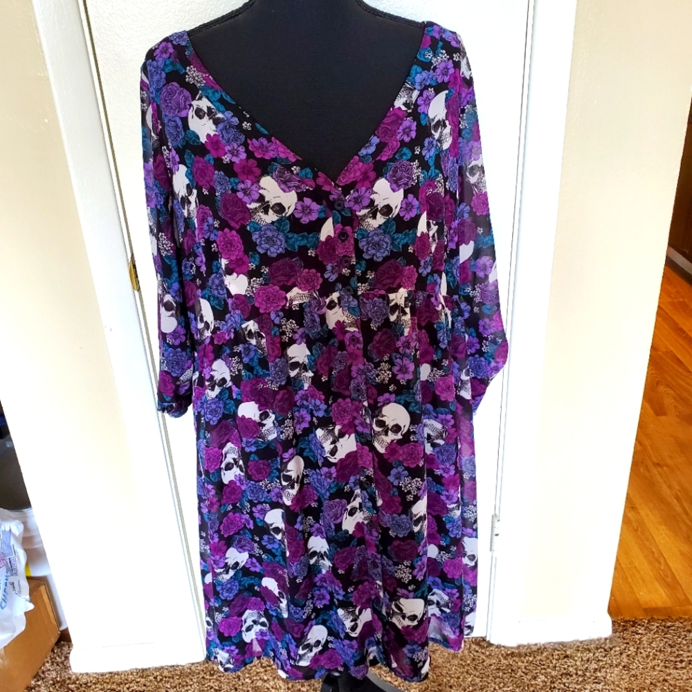 Torrid Skull Shirt Dress